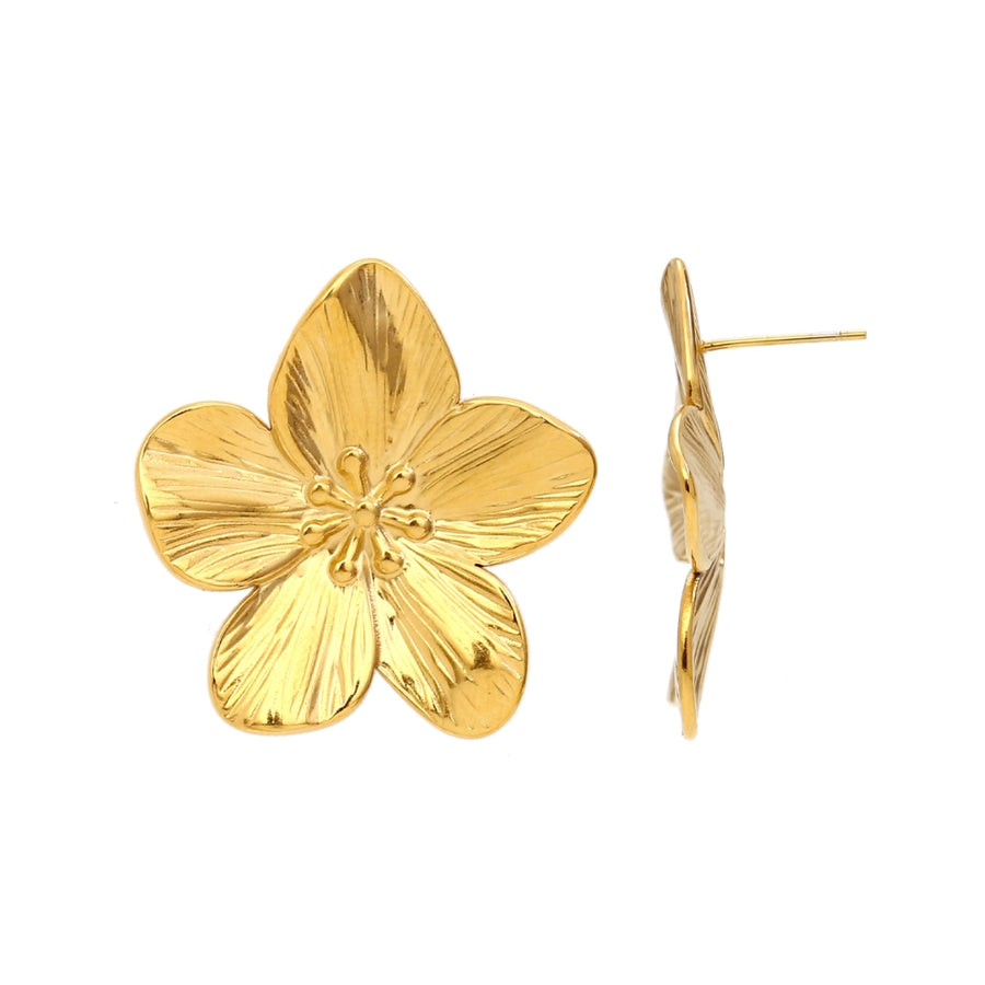 Spring earrings gold