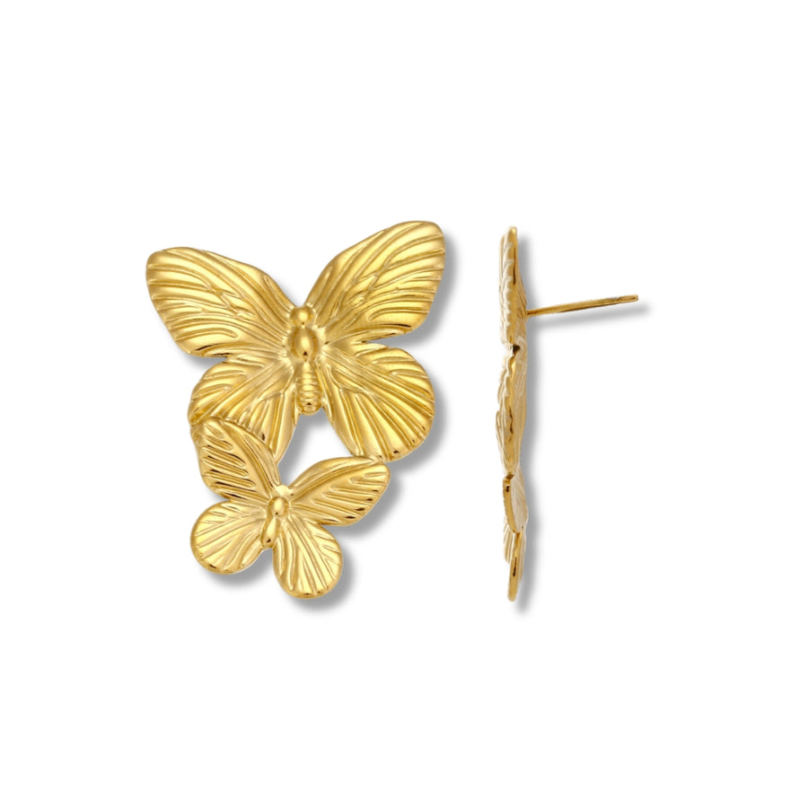 Butterfly earrings gold