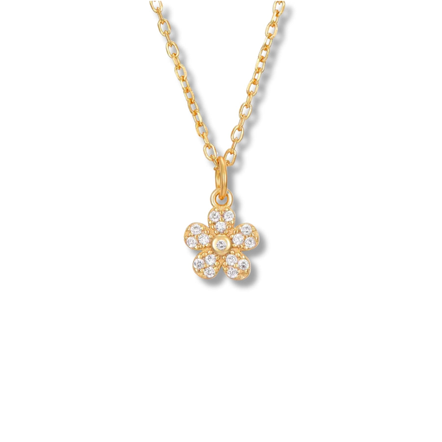 Baby flower necklace gold