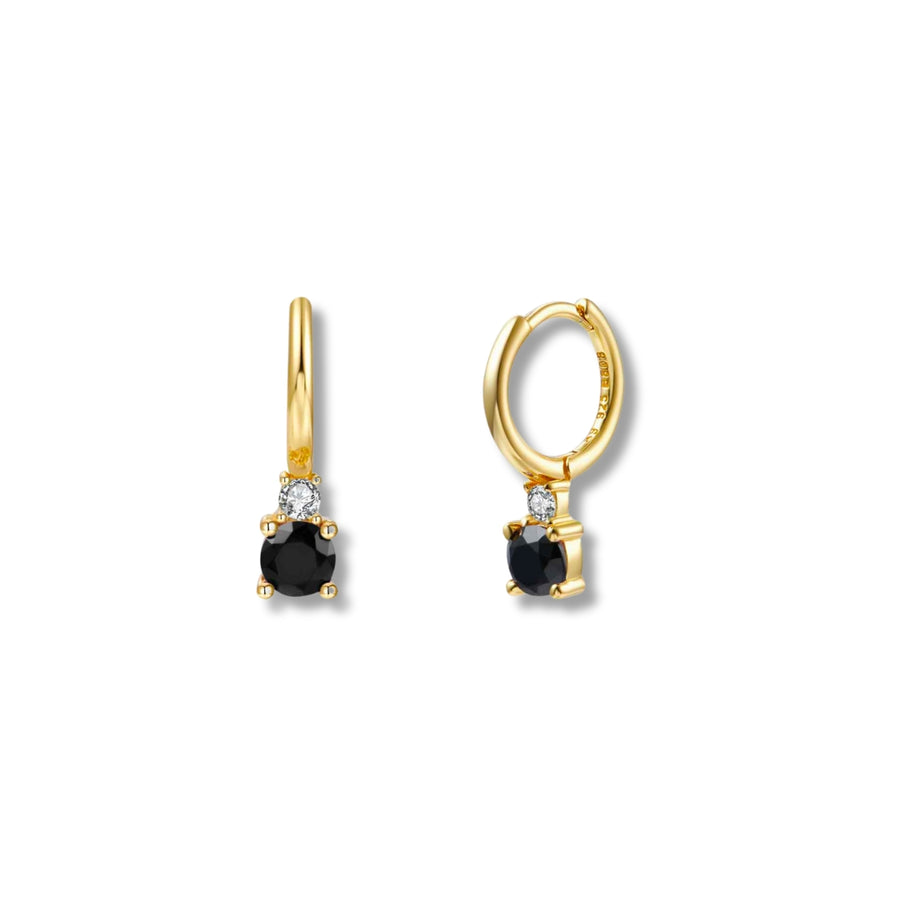 Black Dottie hoop gold