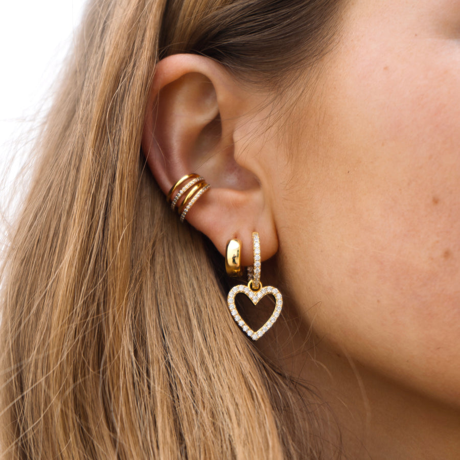 Mini Chunky hoops gold