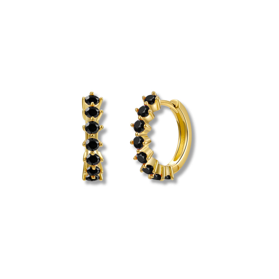 Black Royal hoops gold