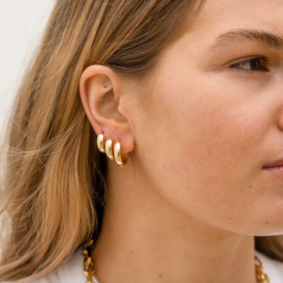 Medium Chunky hoops gold