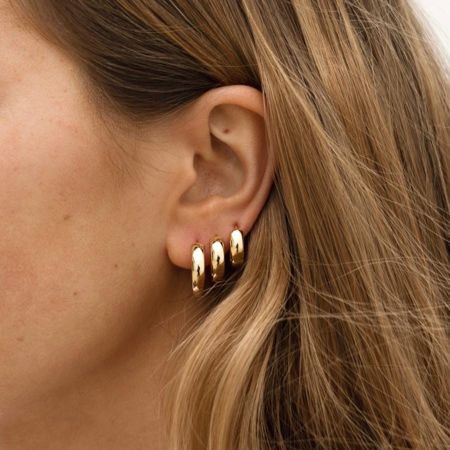 Large Chunky hoops gold