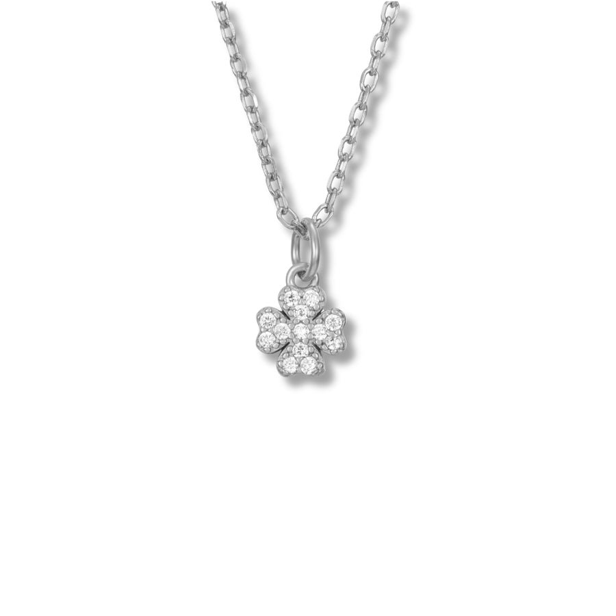 Clover necklace silver