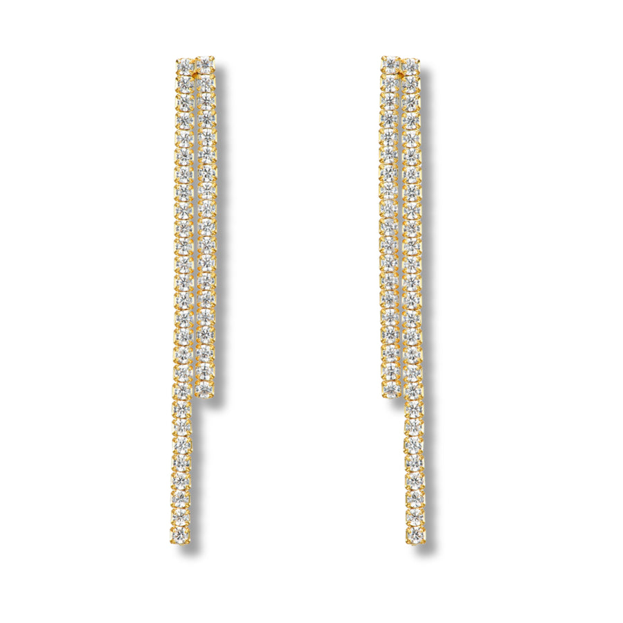 Duo Tennis earrings gold