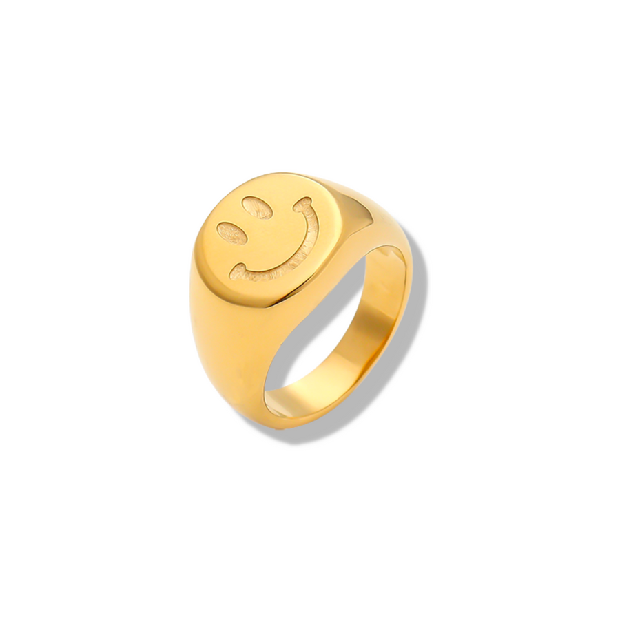 Happy smile ring gold