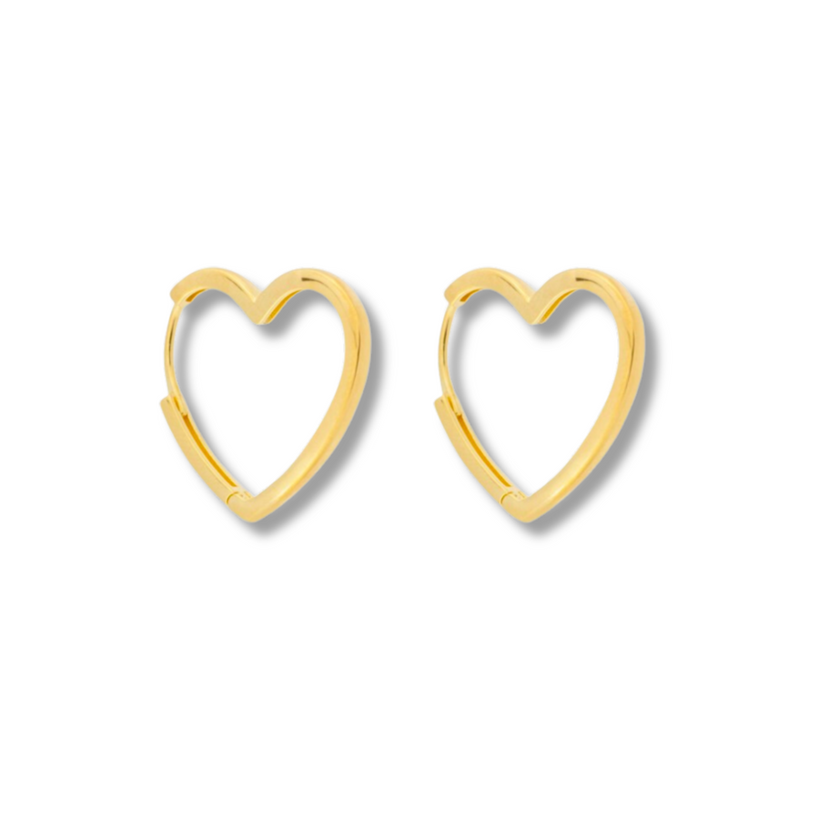 Heart hoops gold