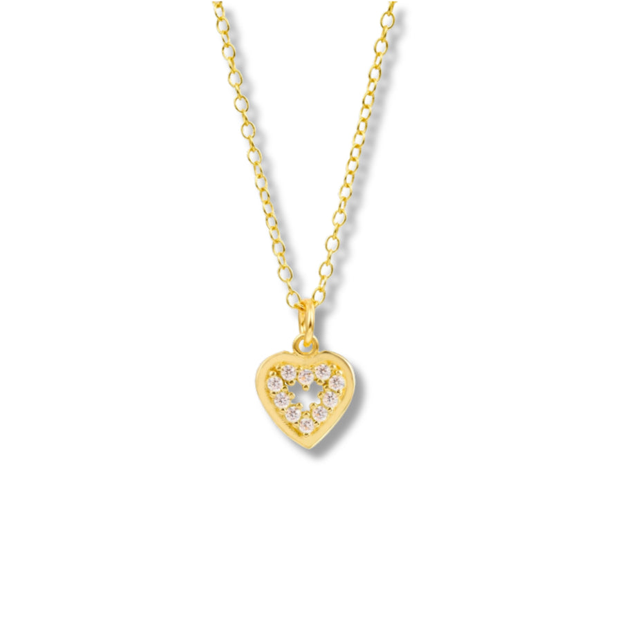 Mini heart necklace gold