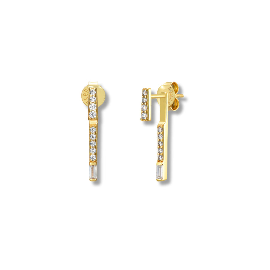 Jacket earrings gold