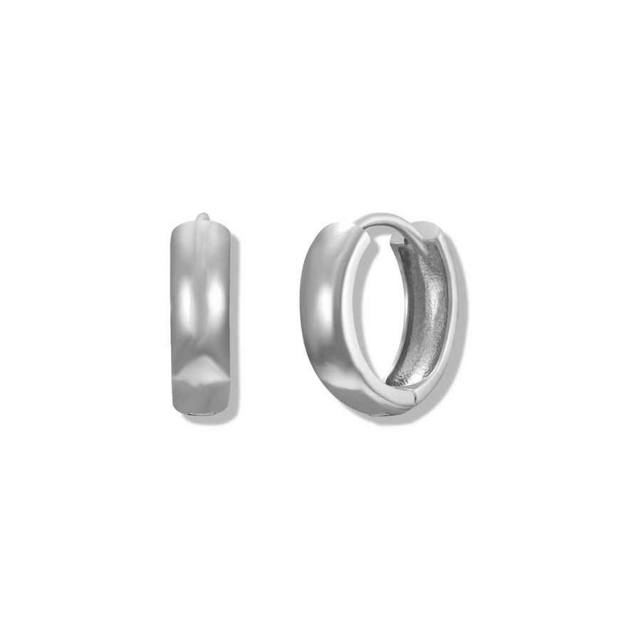 Medium Chunky hoops silver