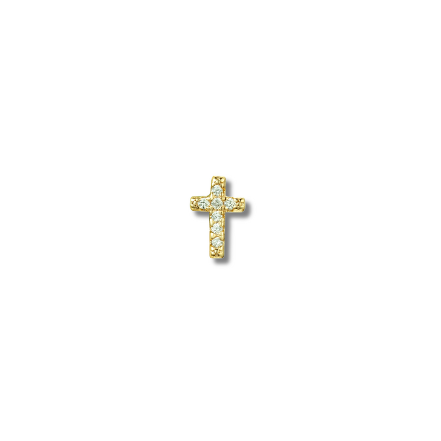 Cross stud gold