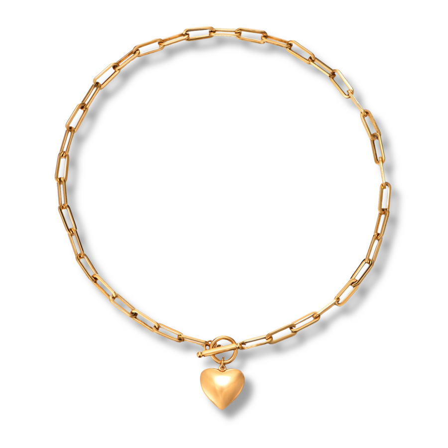 Heart necklace gold