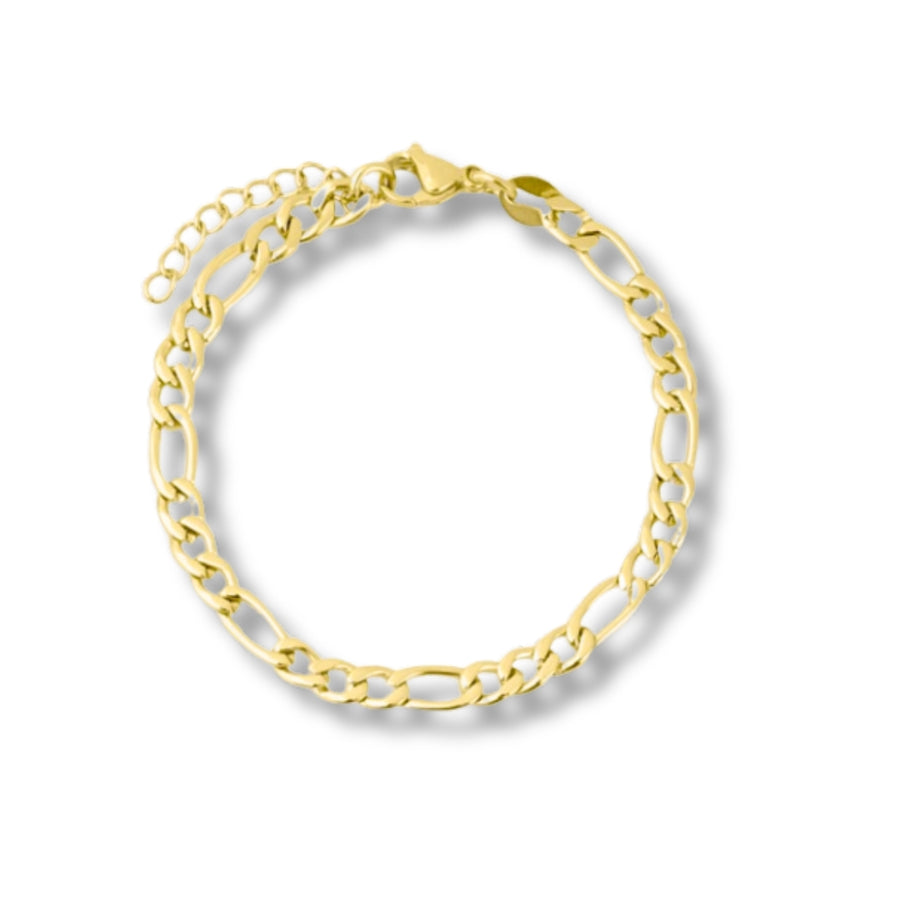 Figaro bracelet gold