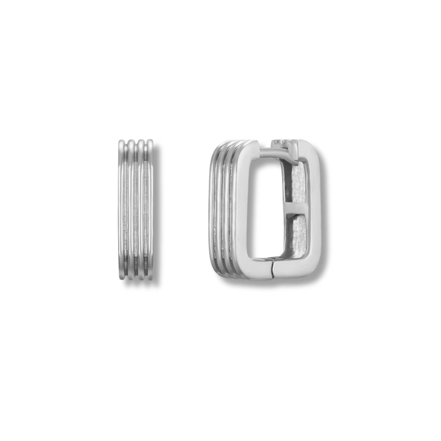 Square hoop silver