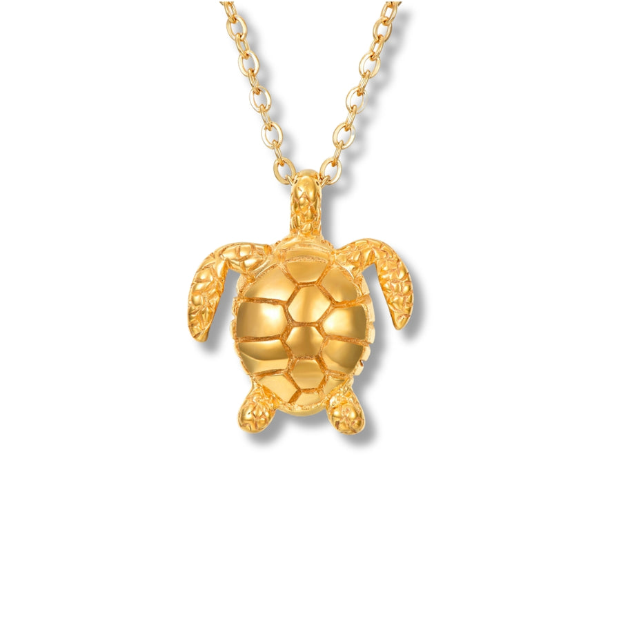 Turtle necklace gold