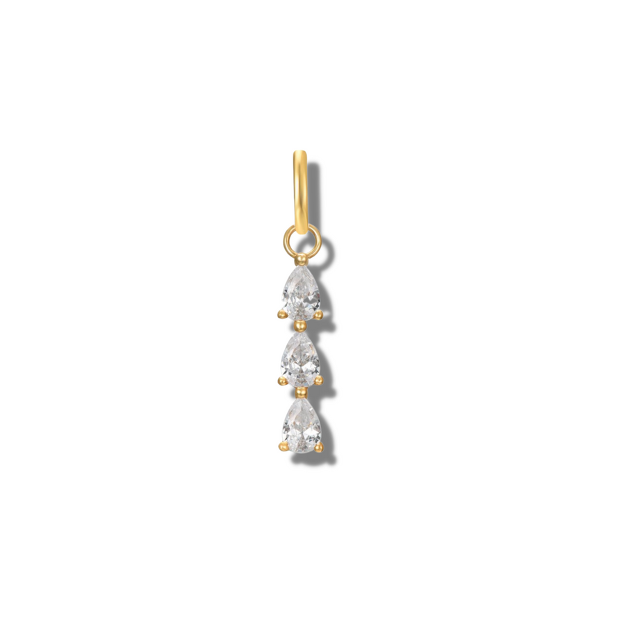 Tripple drop charm gold