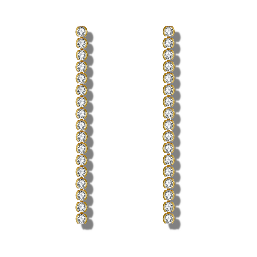 Tennis earrings gold