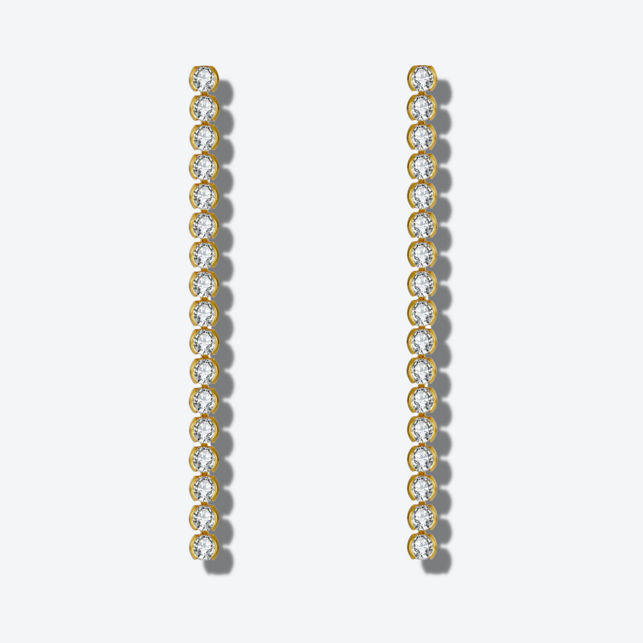 Tennis earrings gold