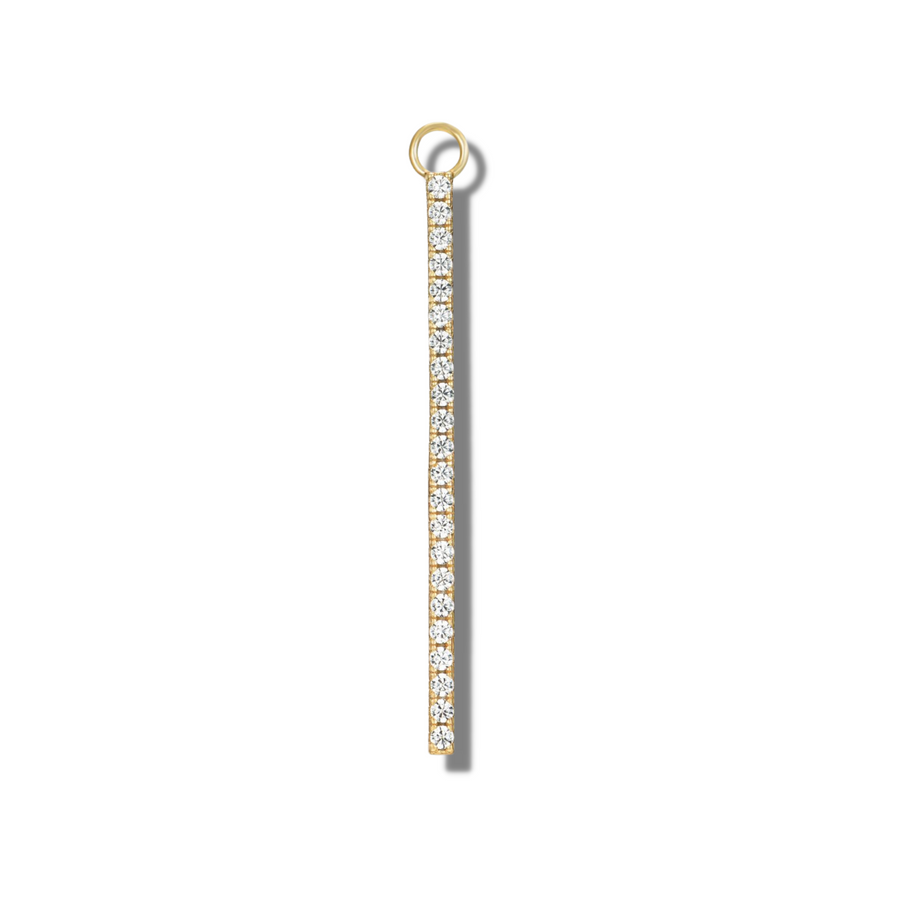 Diamond bar charm gold