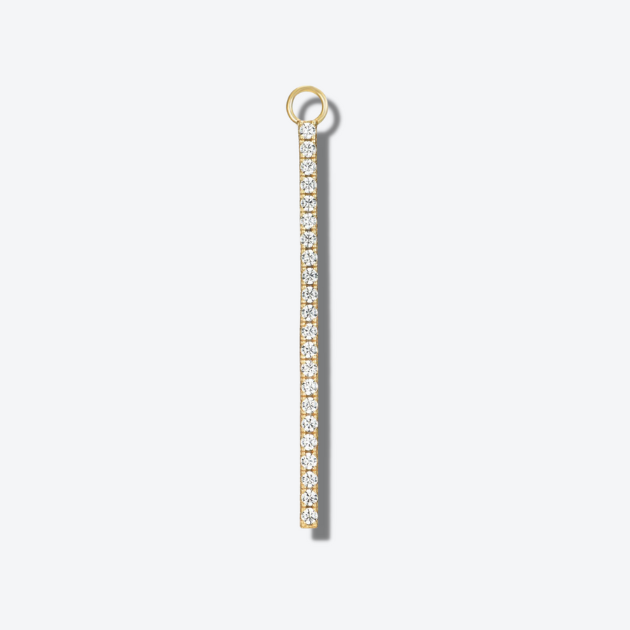 Diamond bar charm gold